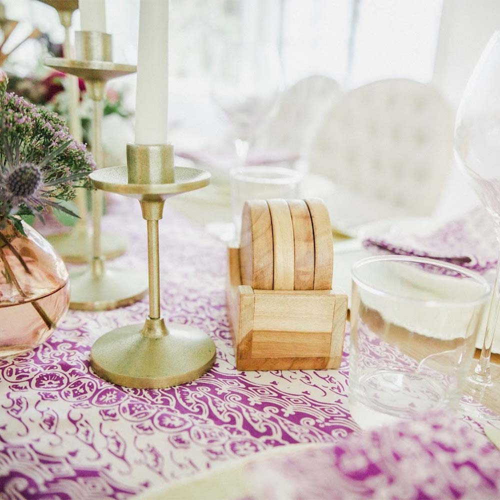 Batik Table Runner, Purple Blade, Hand Dyed, 100% Cotton - Che Cose Belle