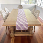 Batik Table Runner, Purple Blade, Hand Dyed, 100% Cotton - Che Cose Belle