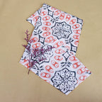 Batik Tea Towel Hand Dyed, Autumn Coral, Hand Dyed, 100% Cotton - Che Cose Belle