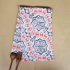 Batik Tea Towel Hand Dyed, Autumn Coral, Hand Dyed, 100% Cotton - Che Cose Belle