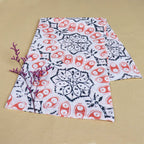 Batik Tea Towel Hand Dyed, Autumn Coral, Hand Dyed, 100% Cotton - Che Cose Belle