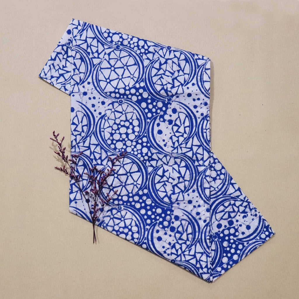 Batik Tea Towel Hand Dyed, Blue Stone, Hand Dyed, 100% Cotton - Che Cose Belle