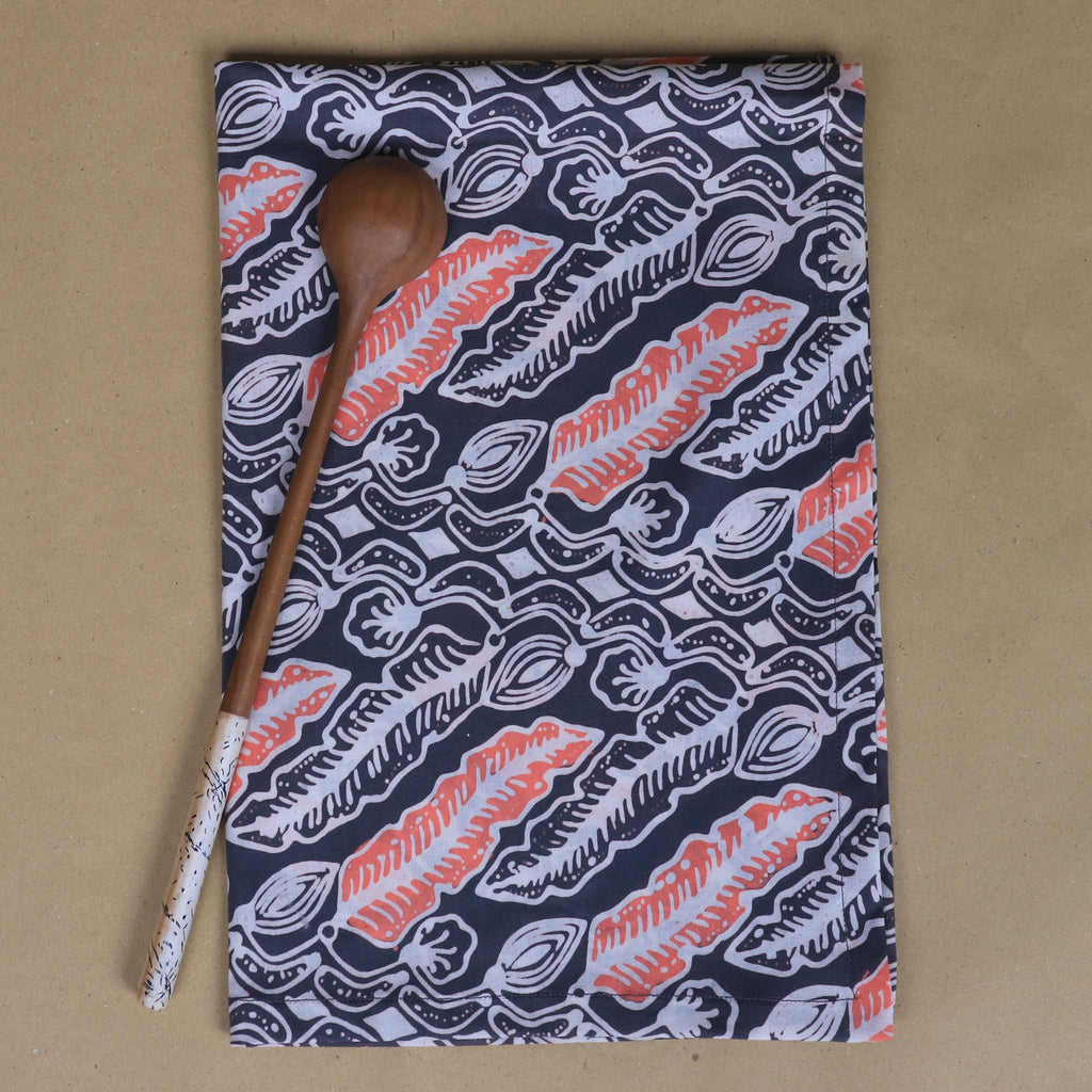 Batik Tea Towel Hand Dyed, Summer Night, Hand Dyed, 100% Cotton - Che Cose Belle