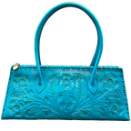 The Abby| Floral Hand-Tooled Leather Clutch & Crossbody