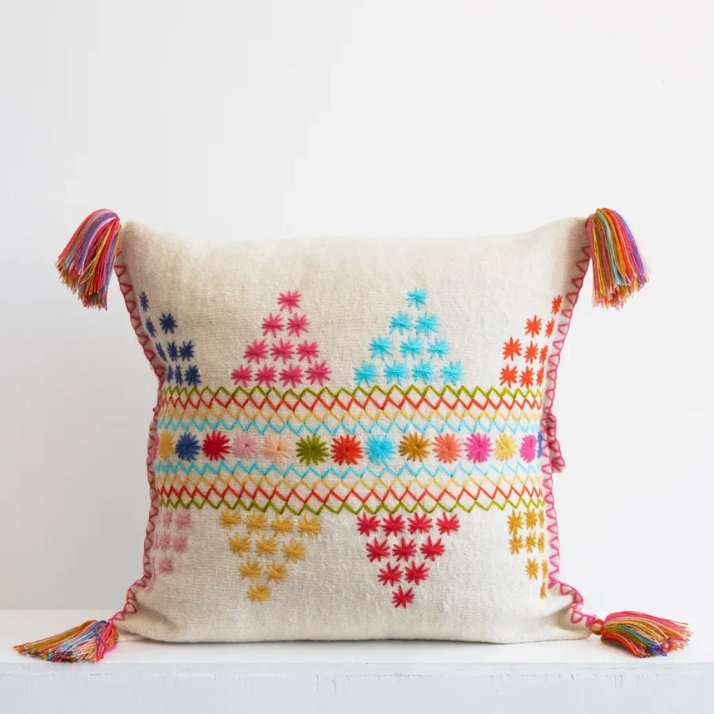 Erika Pillow - Natural/Multicolor (20x20)