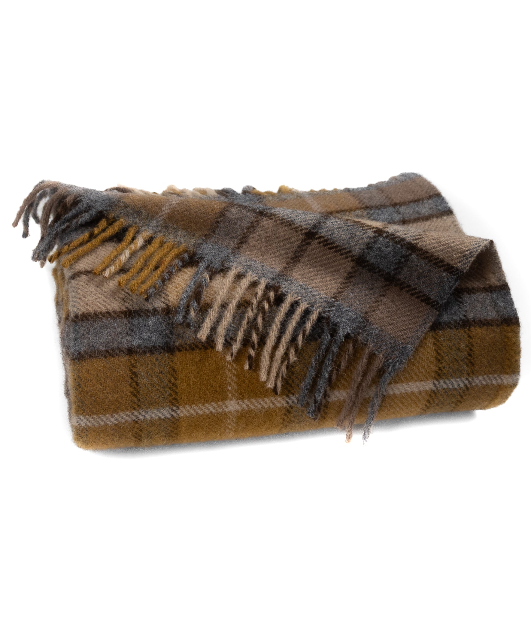 Highland Tweeds Pure New Wool  Fluffy Throw ~ Natural Buchanan ~