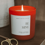 Be Mine Soy Candle - Red Matte Jar - 15 oz (Wildflowers and Salt) - Che Cose Belle