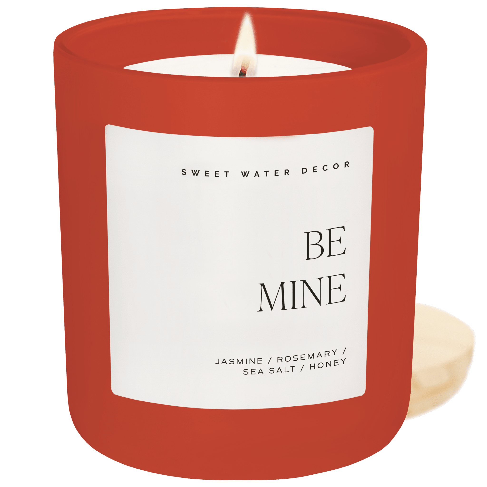 Be Mine Soy Candle - Red Matte Jar - 15 oz (Wildflowers and Salt) - Che Cose Belle