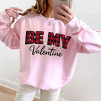 Be My Valentine Buffalo Plaid Crewneck - Valentines Day Sweatshirt - Che Cose Belle