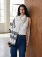 Black and White Kutch Scarf