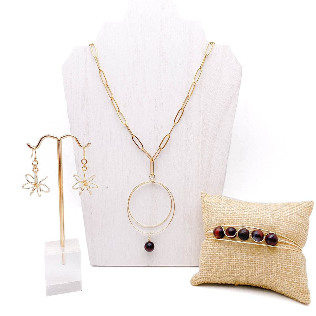 Brickhouse gold earrings