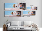 Beach House, Coastal Art, Modern Seascape, Framed Canvas Print, Living Room Wall Art, Pastel Ocean, Minimalist Decor, Nautical Home - Che Cose Belle