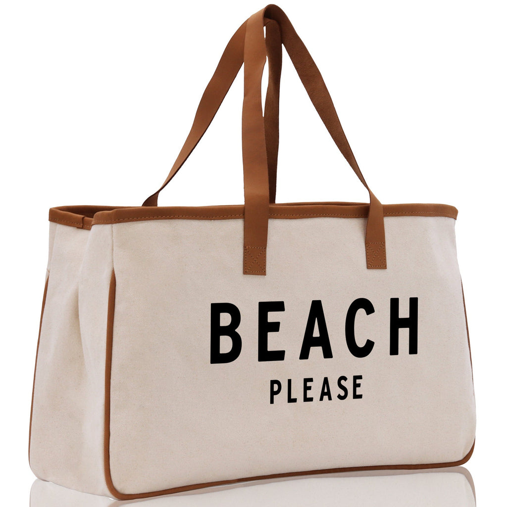Beach Please Tote Bag - Large Chic Tote Bag - Gift for Her - Girls Weekend Tote - Weekender Bag - Weekend Tote - Beach Tote Bag - Che Cose Belle