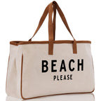 Beach Please Tote Bag - Large Chic Tote Bag - Gift for Her - Girls Weekend Tote - Weekender Bag - Weekend Tote - Beach Tote Bag - Che Cose Belle