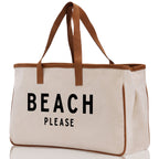 Beach Please Tote Bag - Large Chic Tote Bag - Gift for Her - Girls Weekend Tote - Weekender Bag - Weekend Tote - Beach Tote Bag - Che Cose Belle