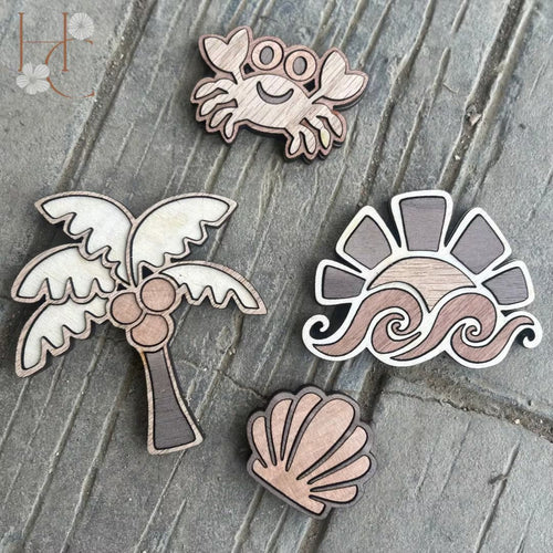 Beach Wood Magnet Set - Che Cose Belle