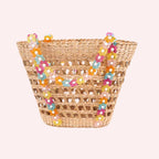 Beaded Beach Basket Tote - Che Cose Belle