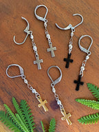 BEADED CROSS EARRINGS - Che Cose Belle