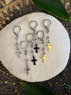 BEADED CROSS EARRINGS - Che Cose Belle