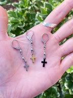 BEADED CROSS EARRINGS - Che Cose Belle