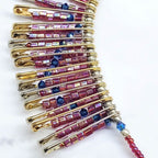 Beaded Swarovski Crystal Zig Zag Bib Choker Necklace - Che Cose Belle