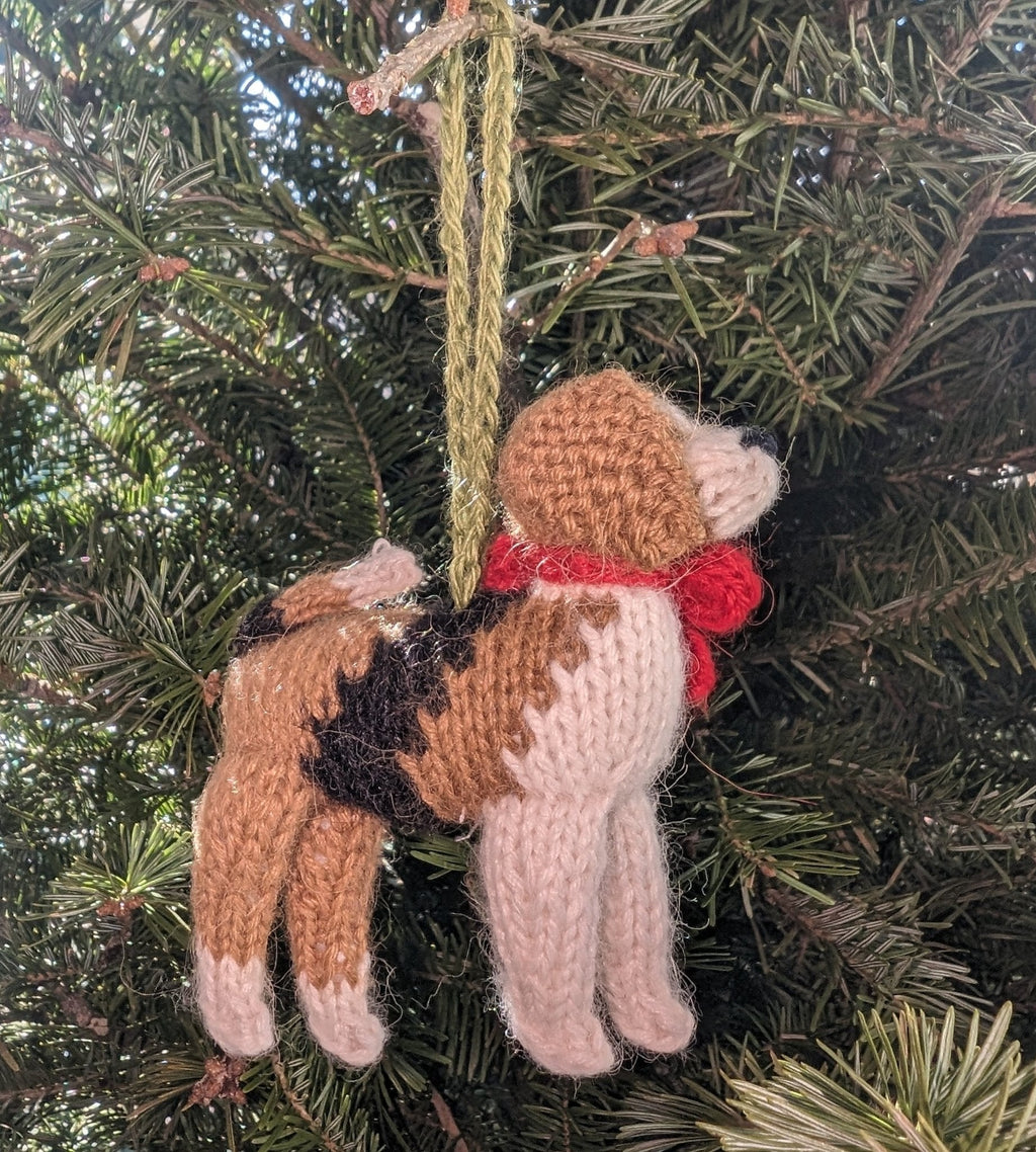Beagle Hand Knit Christmas Ornament Arcadia Home - Che Cose Belle