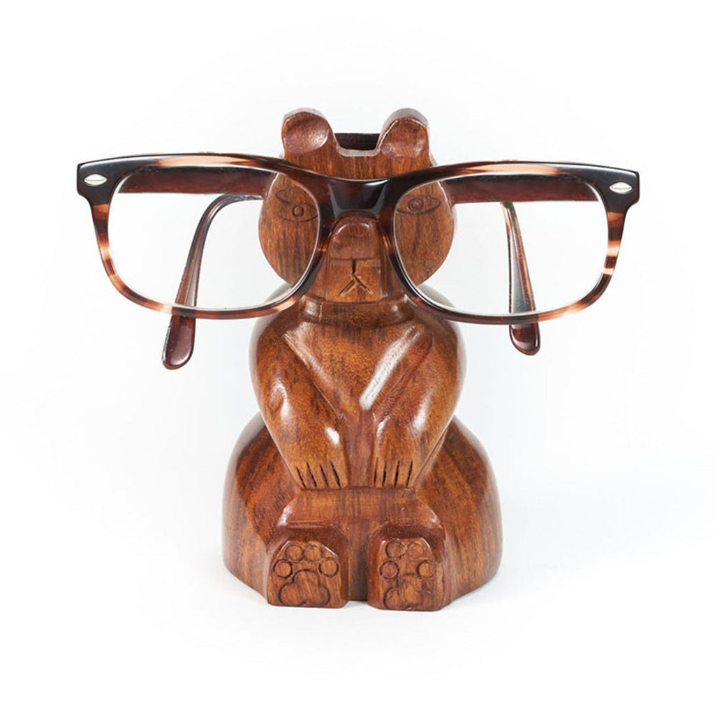 Bear Eyeglasses Holder Stand - Handcrafted Sheesham Wood - Che Cose Belle