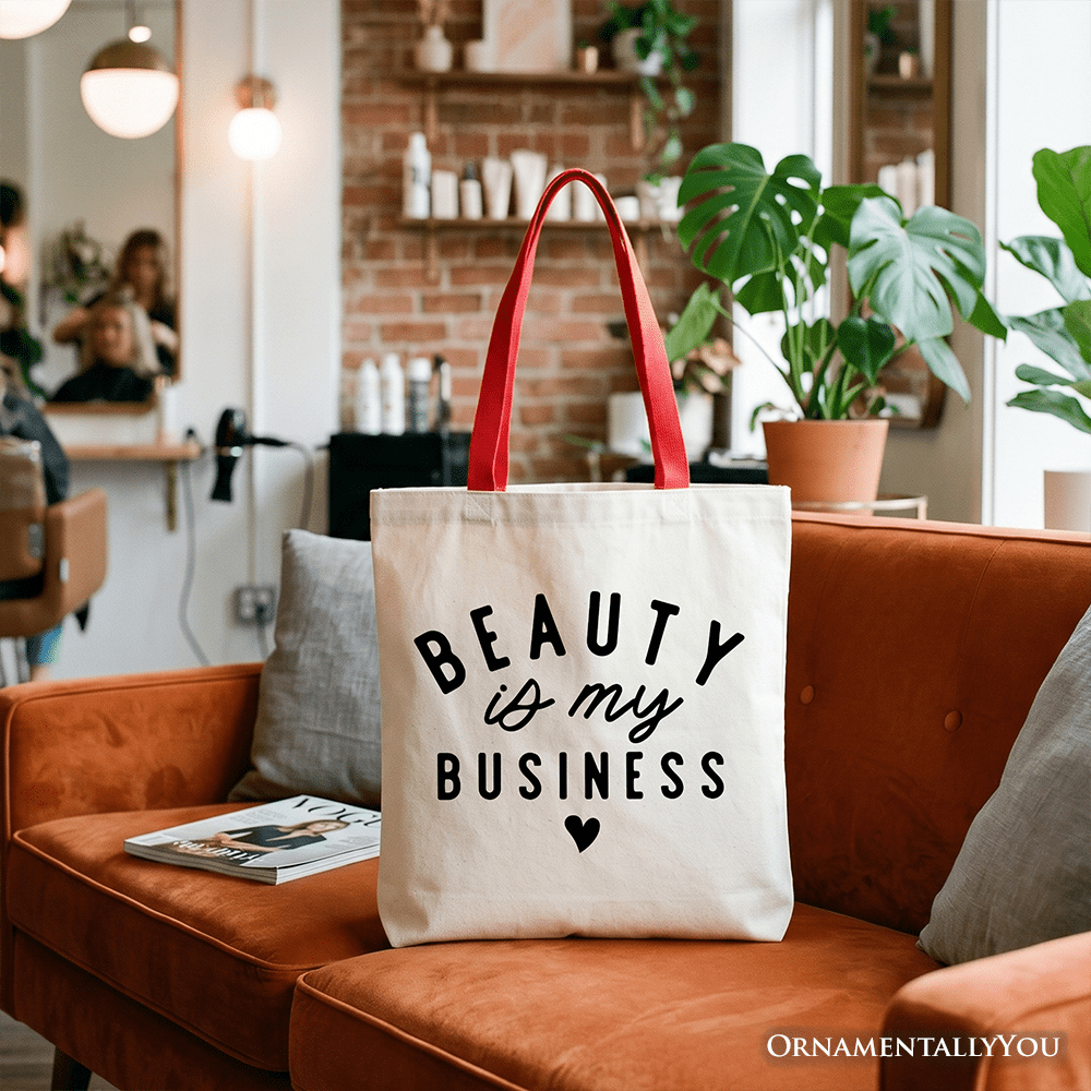 Beauty Is My Business Artist Tote Bag, Minimalist Salon Gift Shopper - Che Cose Belle