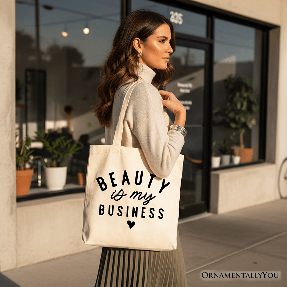 Beauty Is My Business Artist Tote Bag, Minimalist Salon Gift Shopper - Che Cose Belle