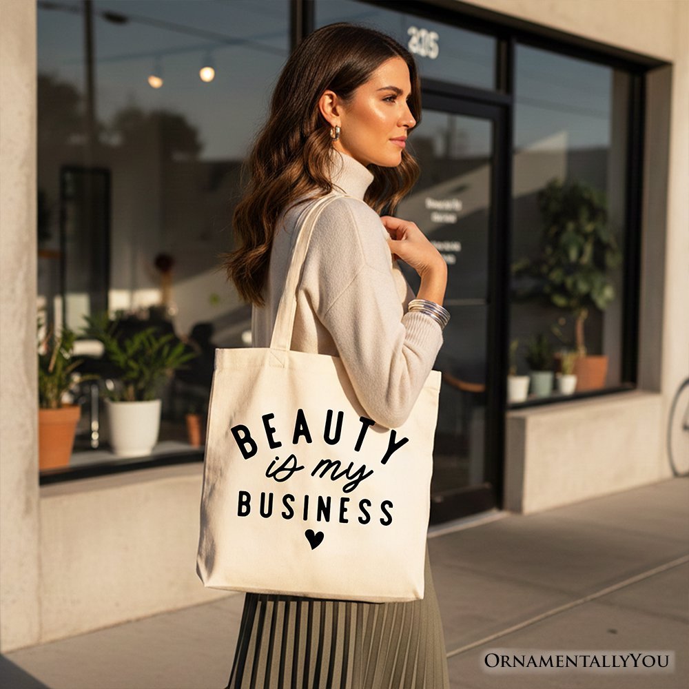 Beauty Is My Business Artist Tote Bag, Minimalist Salon Gift Shopper - Che Cose Belle