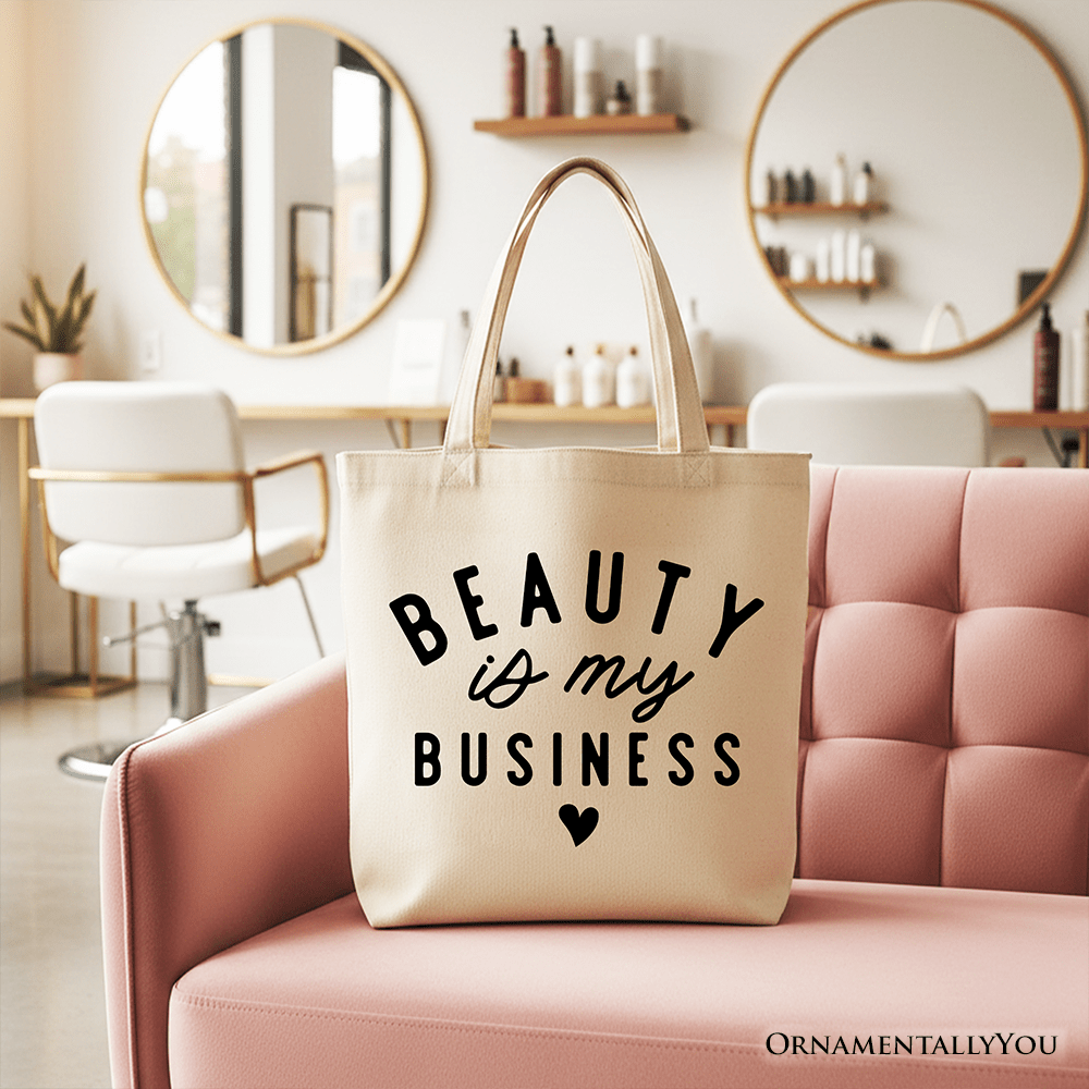 Beauty Is My Business Artist Tote Bag, Minimalist Salon Gift Shopper - Che Cose Belle