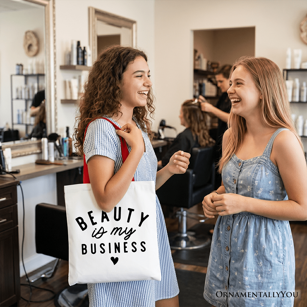 Beauty Is My Business Artist Tote Bag, Minimalist Salon Gift Shopper - Che Cose Belle