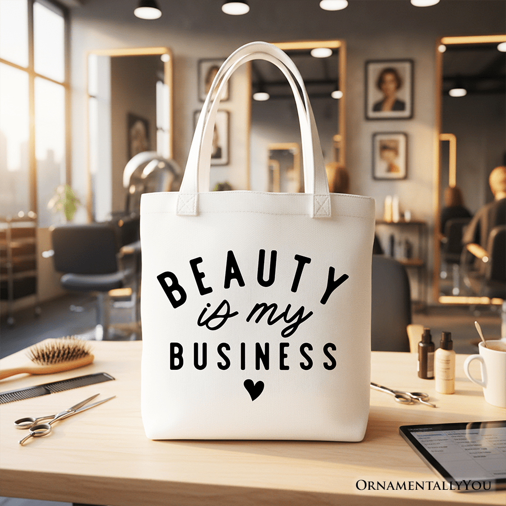 Beauty Is My Business Artist Tote Bag, Minimalist Salon Gift Shopper - Che Cose Belle