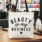 Beauty Is My Business Artist Tote Bag, Minimalist Salon Gift Shopper - Che Cose Belle