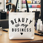 Beauty Is My Business Artist Tote Bag, Minimalist Salon Gift Shopper - Che Cose Belle