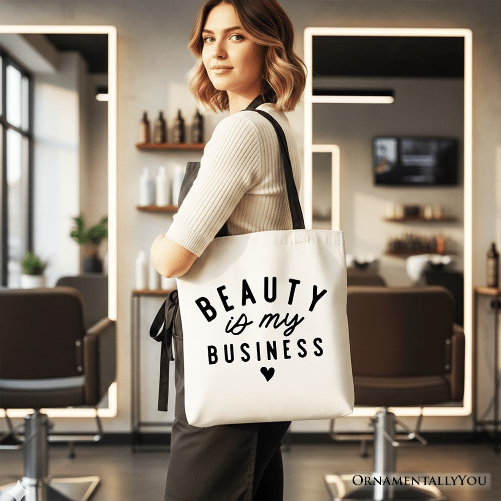 Beauty Is My Business Artist Tote Bag, Minimalist Salon Gift Shopper - Che Cose Belle