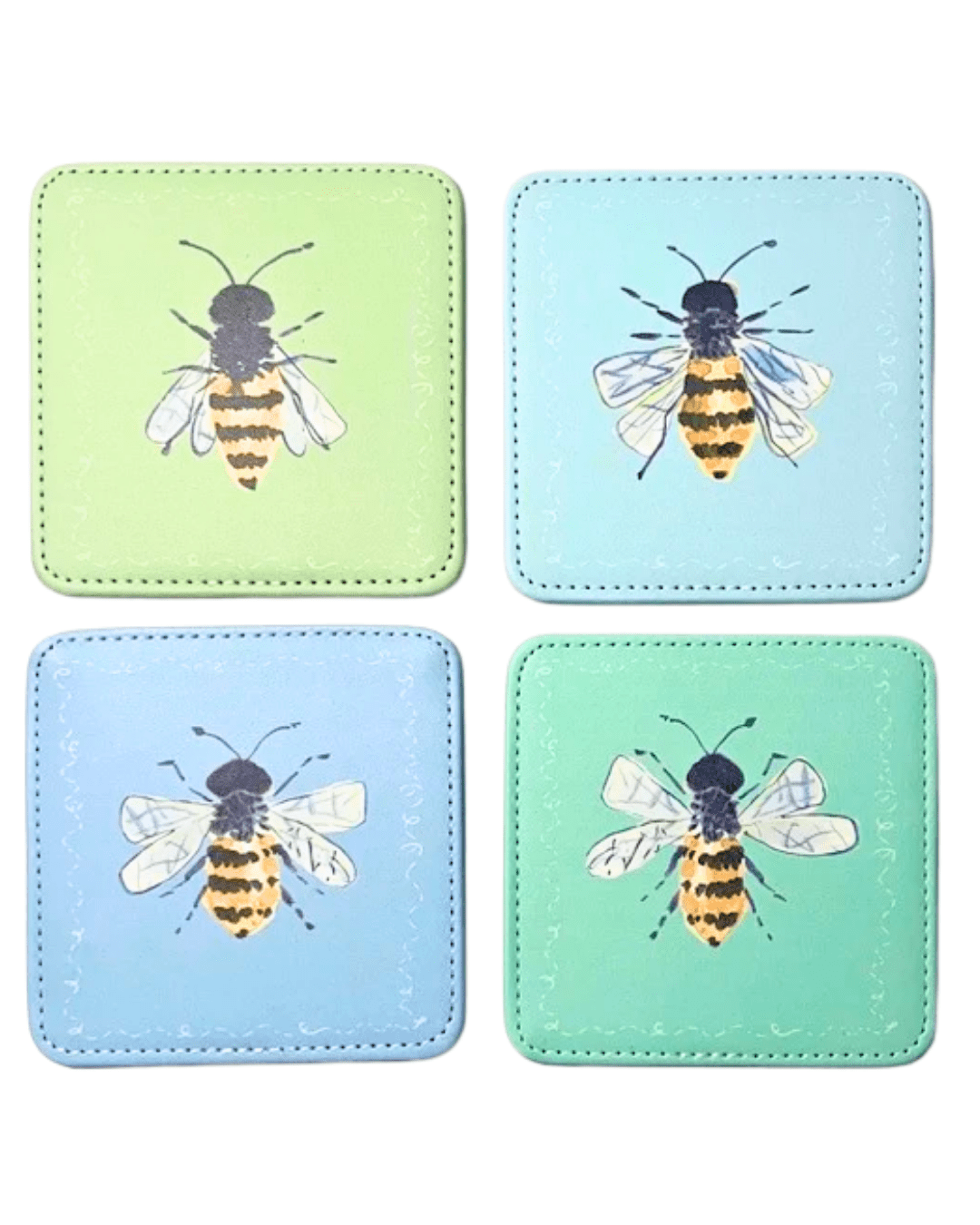 Bee Happy Coasters, Set of 4 - Che Cose Belle