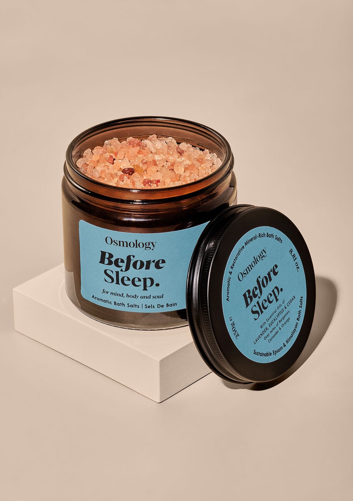 Before Sleep Amber Bath Salts - Lavender Eucalyptus and Cedar - Che Cose Belle