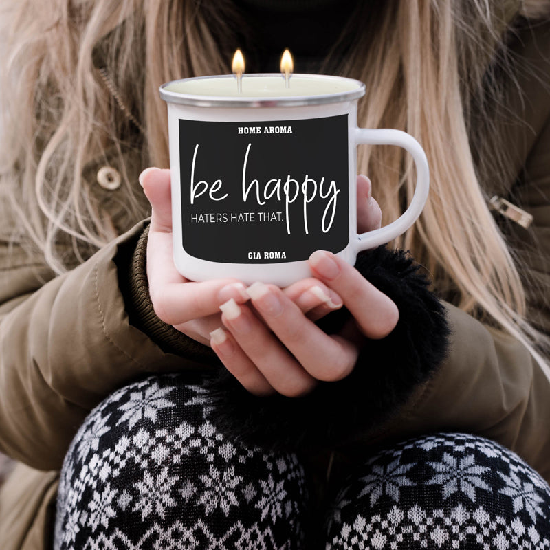 16oz Reusable Metal Candle Mug Scented Soy Candle Gift