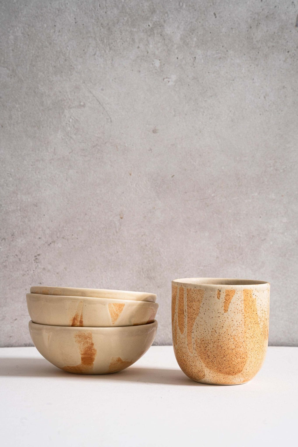 Beige Matte Stoneware Bowl - Che Cose Belle