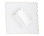 Beige Scalloped Edge Napkins - LongWave - Che Cose Belle