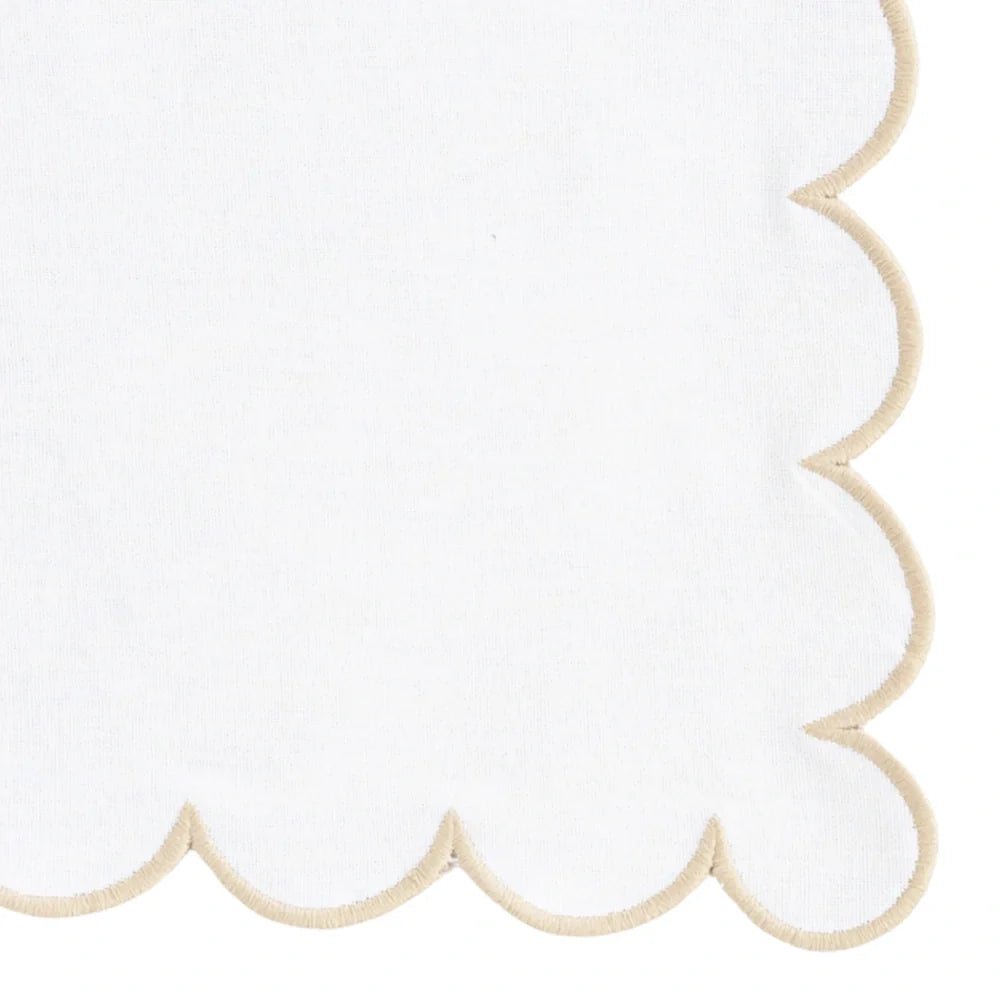 Beige Scalloped Edge Napkins - LongWave - Che Cose Belle