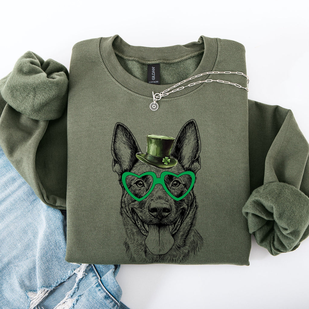 Belgian Malinois, Adorable Dog, St Patrick's Day, Lucky, Irish Sweatshirt - Che Cose Belle