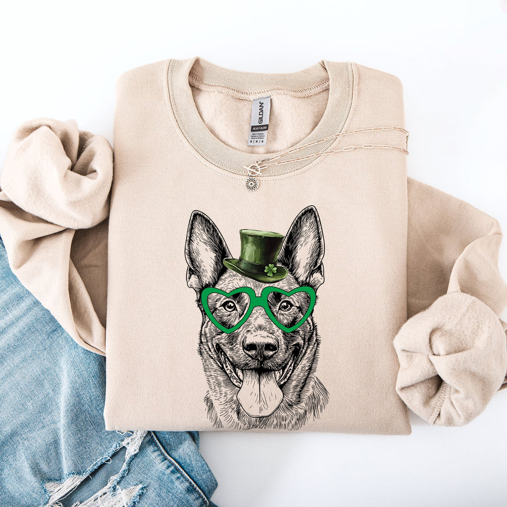 Belgian Malinois, Adorable Dog, St Patrick's Day, Lucky, Irish Sweatshirt - Che Cose Belle