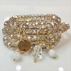 Believe Heart Crystal Boho Wrap Bracelet/Necklace - Che Cose Belle