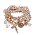 Believe Heart Crystal Boho Wrap Bracelet/Necklace - Che Cose Belle