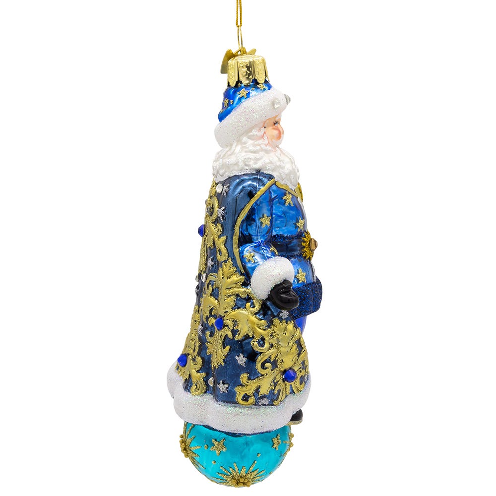 Bellissimo Glass Celestial Santa Ornament - Che Cose Belle
