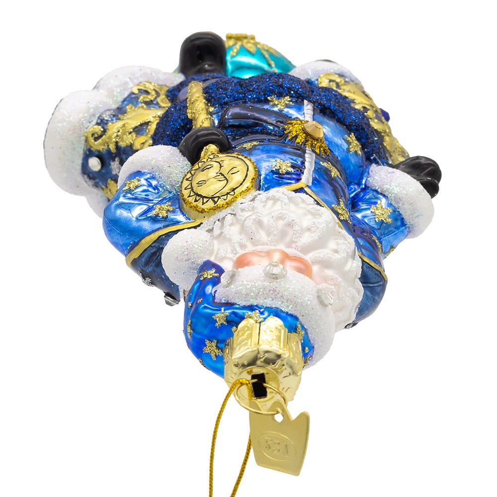 Bellissimo Glass Celestial Santa Ornament - Che Cose Belle