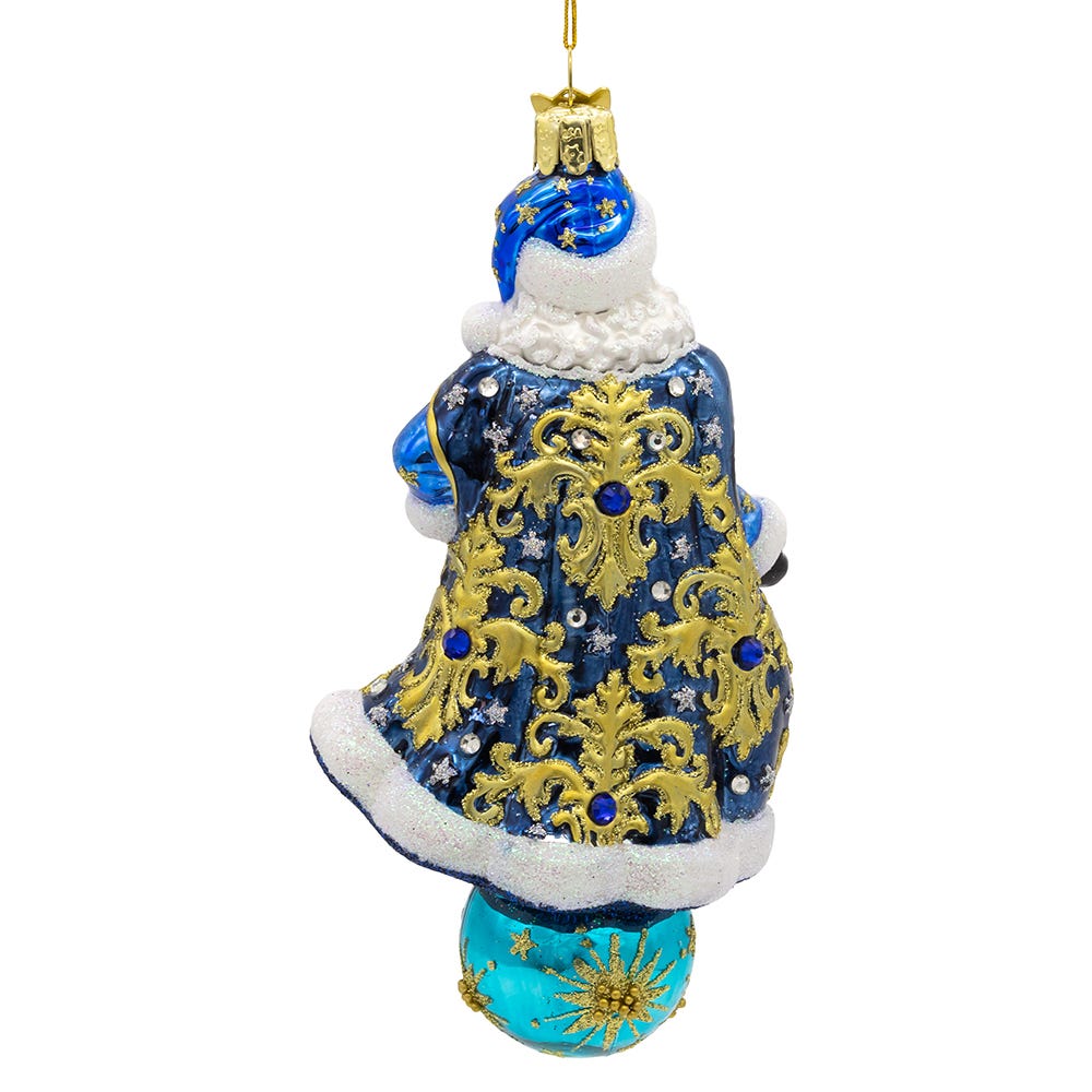 Bellissimo Glass Celestial Santa Ornament - Che Cose Belle