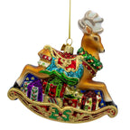 Bellissimo Glass Rocking Deer Ornament - Che Cose Belle